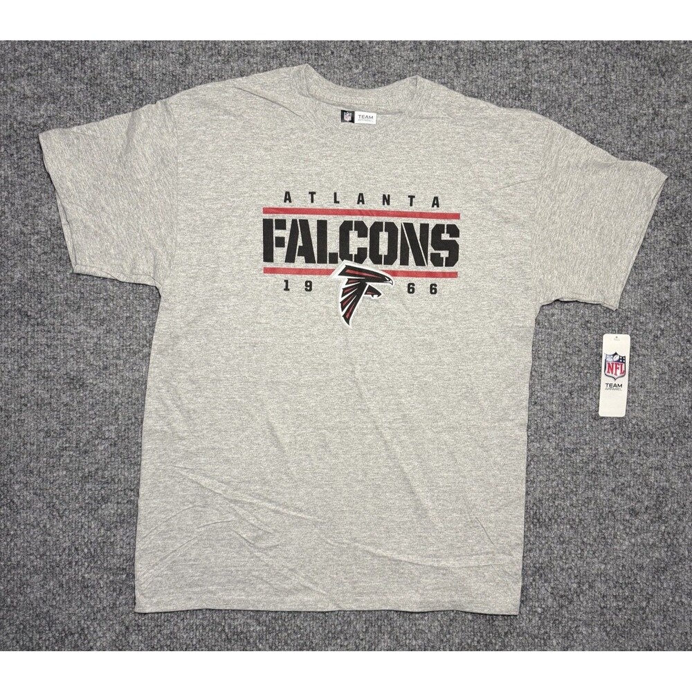Atlanta Falcons T-Shirt Football NFL Team Apparel Gray‎ Men’s Size Large NWT
